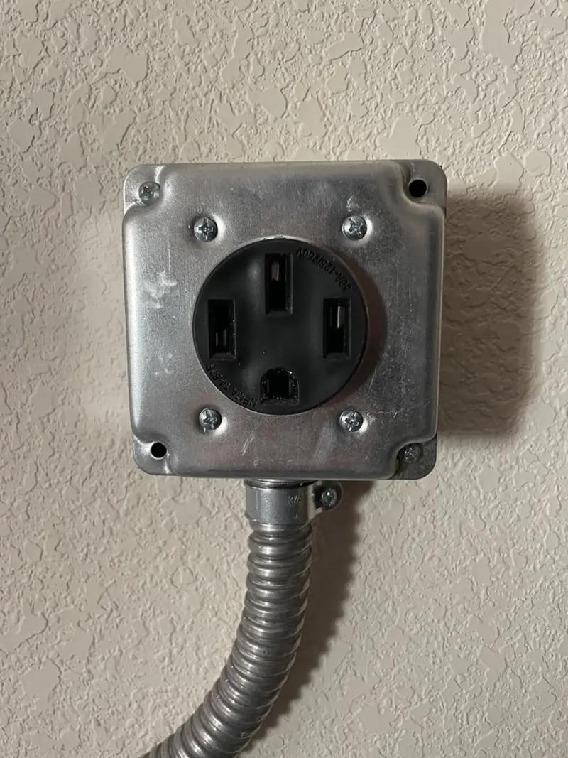 NEMA 14-50 outlet installed for Smart Home Electrical in Alamo Heights